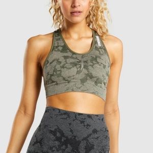 ✨Gymshark Adapt Camo Racerback Bra in Green✨